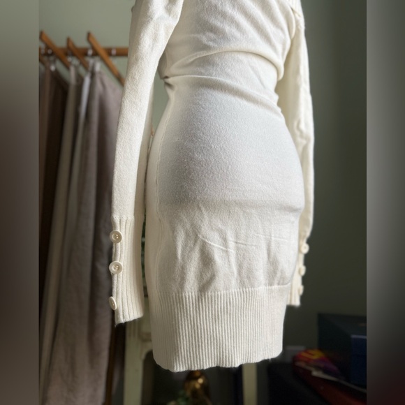 Say What? Cream Off-the-Shoulder Sweater - Picture 6 of 7